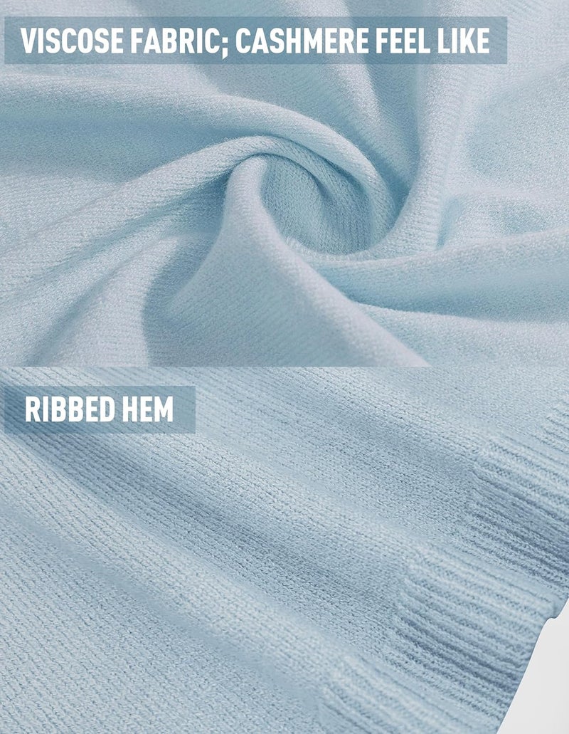 Puli شالات محبوكة متعددة الاستخدامات للنساء مع أزرار خفيفة الوزن لفصل الربيع والصيف والخريف - Image 4