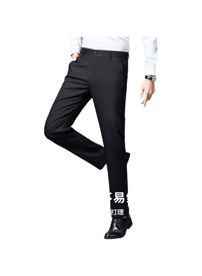 FIRS Men'S Casual Pants, Lightweight Luxury Mulberry Silk, Spring Autumn All-Season Business Commute Wrinkle-Resistant Breathable Trousers - Image 3