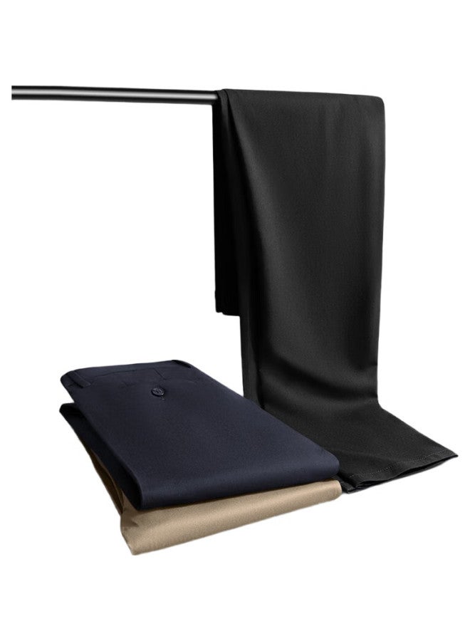 FIRS Men'S Casual Pants, Lightweight Luxury Mulberry Silk, Spring Autumn All-Season Business Commute Wrinkle-Resistant Breathable Trousers - Image 1