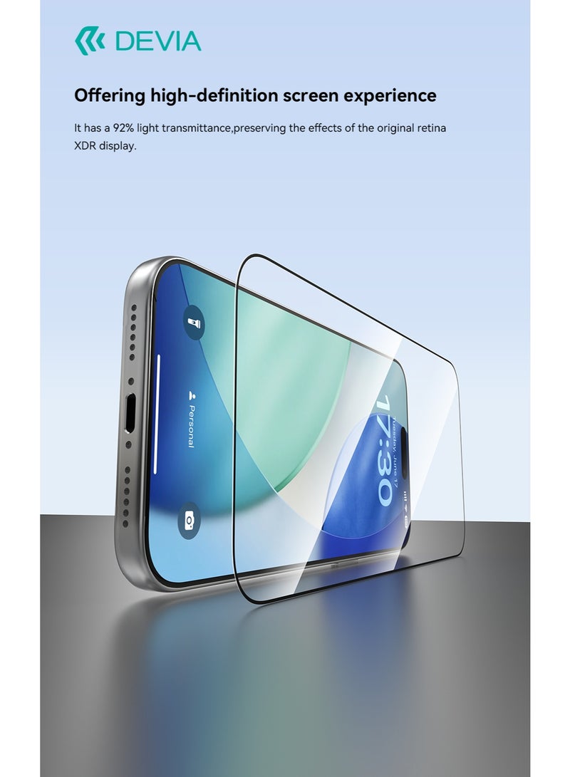 ديفيا استيكر حماية ايفون 17 برو ,شفاف, زجاج مقوى CSG عالي الجودة, يأتي مزودًا بأداة تركيب ذكية,واقي شاشة اصلي - Image 5