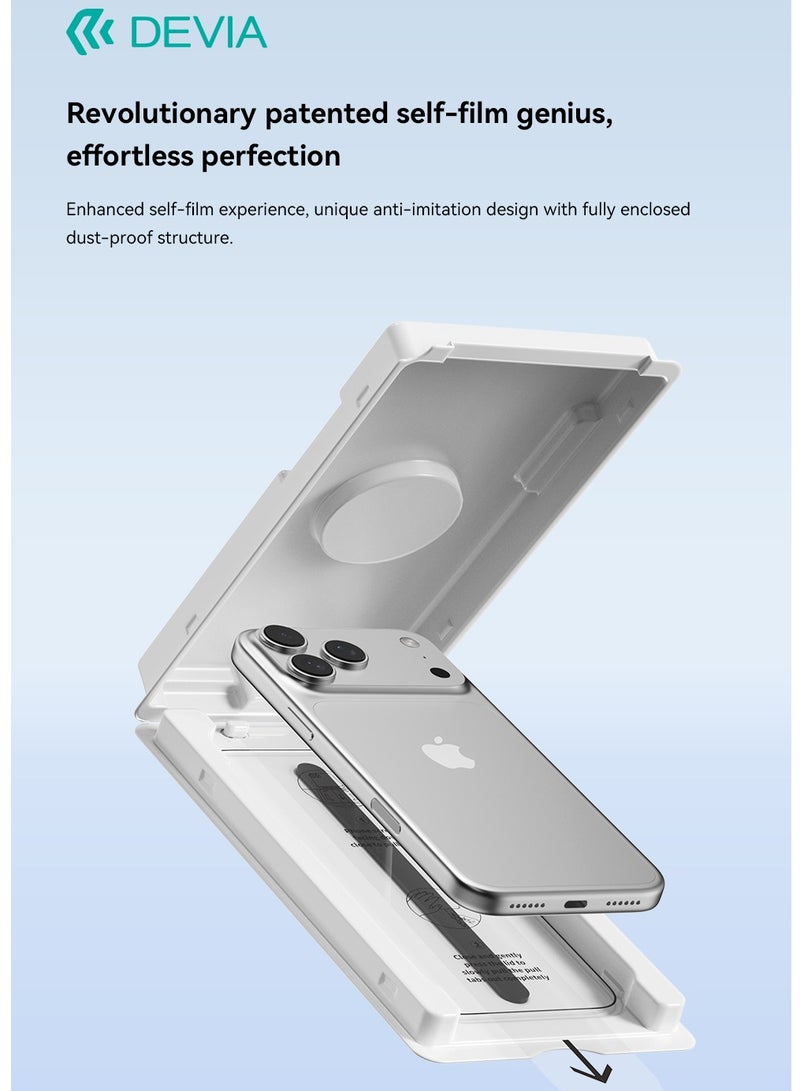ديفيا استيكر حماية ايفون 17 برو ,شفاف, زجاج مقوى CSG عالي الجودة, يأتي مزودًا بأداة تركيب ذكية,واقي شاشة اصلي - Image 3