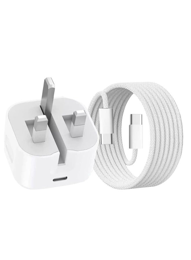 35W Type C Fast Charger Set, USB C Wall Fast Charger with 1M USB C Cable , Foldable iPhone Charger Type C Plug For Samsung S24 Ultra/Samsung S25Ultra/ iPhone 16 Pro Max/iPhone 15/Honor/Motorola/iPad Pro/AirPods/Xiaomi etc.