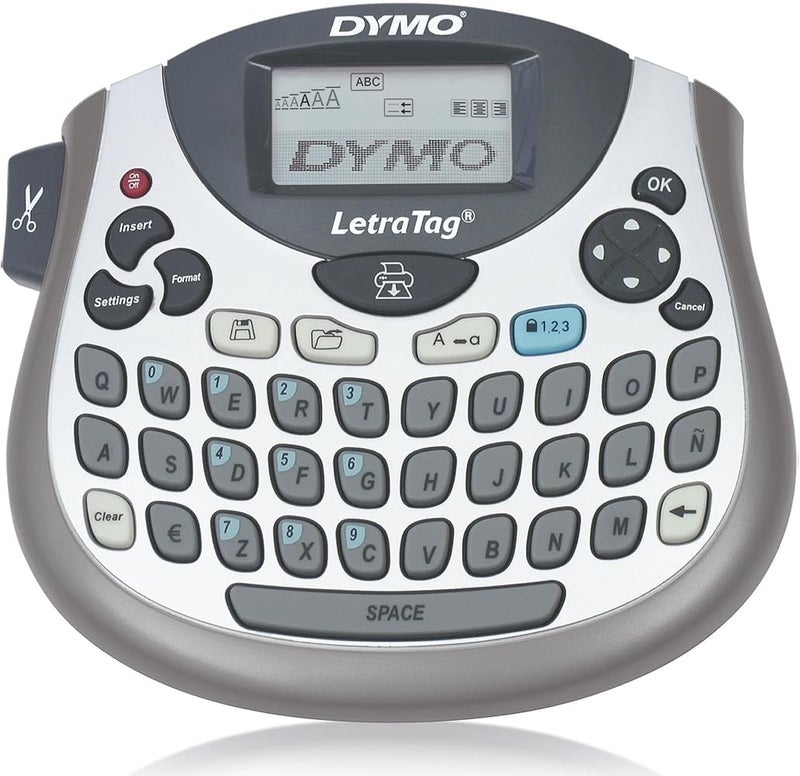 Dymo LetraTag LT-100T Handheld Label Printer, 12mm Max Label Width| Includes Black and White LT Label Tape (12mm) for Home and Office - Image 1