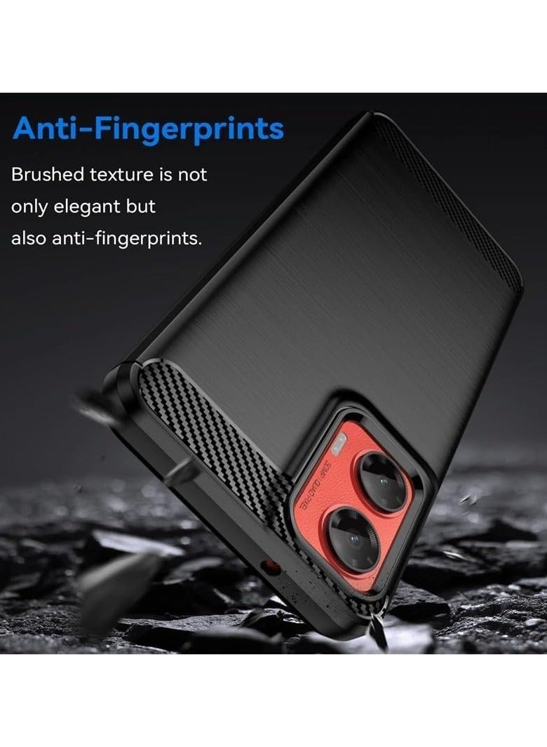 general Case Compatible with Motorola G35 5G, Soft TPU Carbon Fiber Texture Anti-Scratch Shockproof Phone Case Ultra Slim Anti-Drop Rugged Bumper Cover for Moto G35 - Image 4