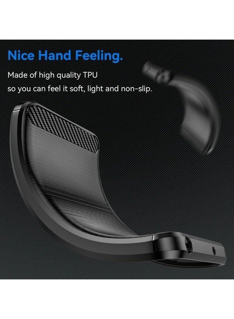 general Case Compatible with Motorola G35 5G, Soft TPU Carbon Fiber Texture Anti-Scratch Shockproof Phone Case Ultra Slim Anti-Drop Rugged Bumper Cover for Moto G35 - Image 5