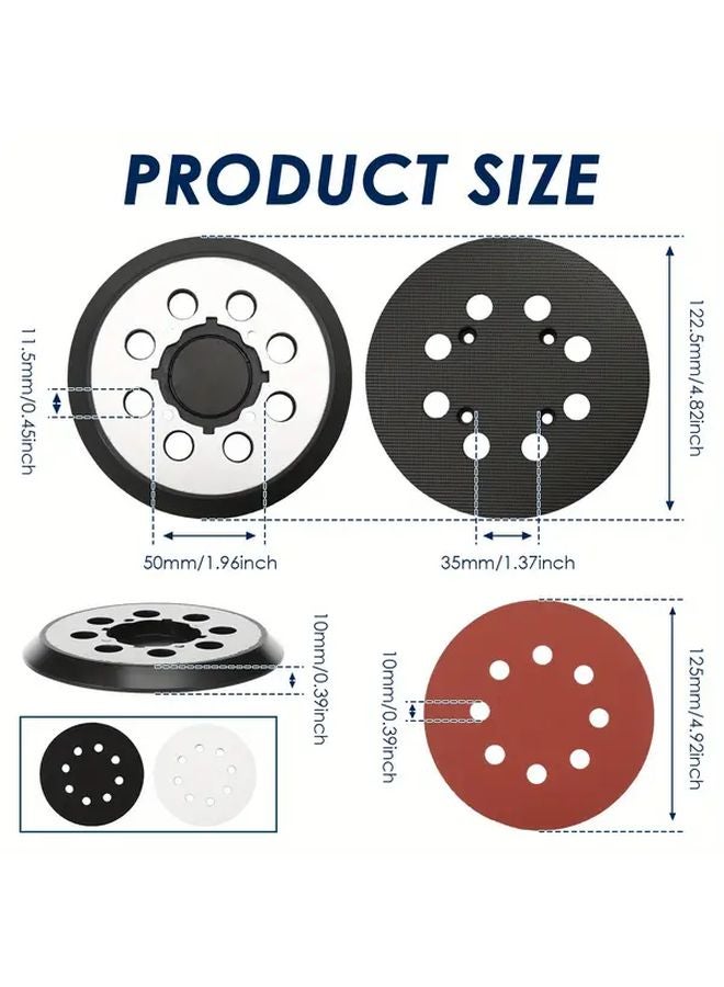 63pcs Hook Loop Sanding Pads 60 Discs For Dewalt DWE6423 DWE6421 DCW210B Sander - Image 3