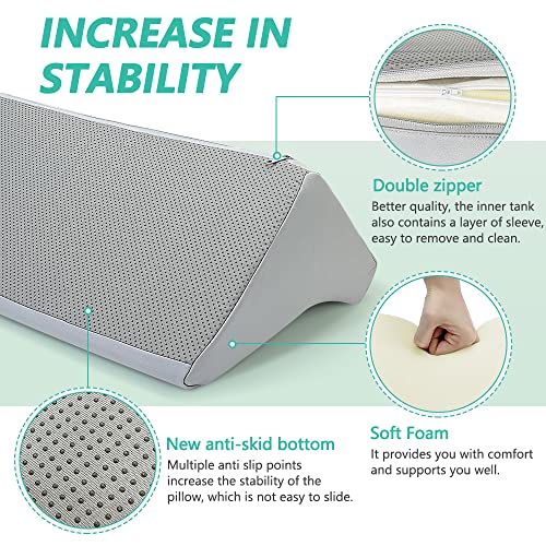 Mistuki Bedsore Pressure Relief Pillow Treatment for Elderly Bed Sores Buttocks Wedge Post Surgery Ulcer Prevention Medical Positioning Pad Bedridden Patient Turning Incline Pillow Foam Cushion - Image 3
