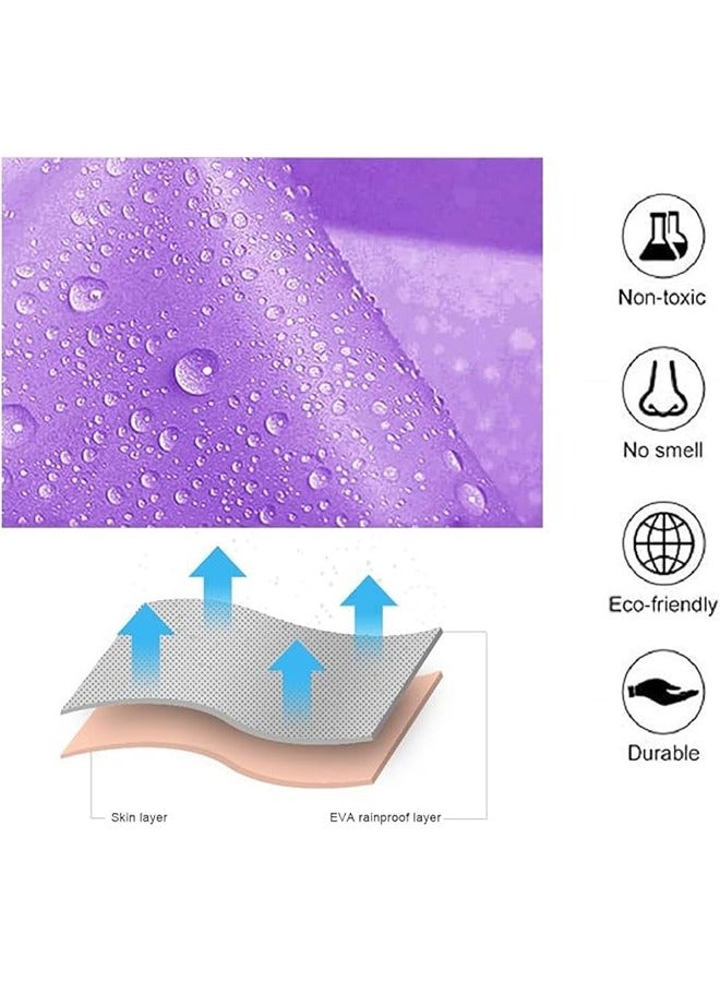 Generic Reusable Rain Ponchos for Kids(Height:110cm-150cm), 2 Pcs Raincoats with Hood and Sleeves for Boys and Girls  - Image 3