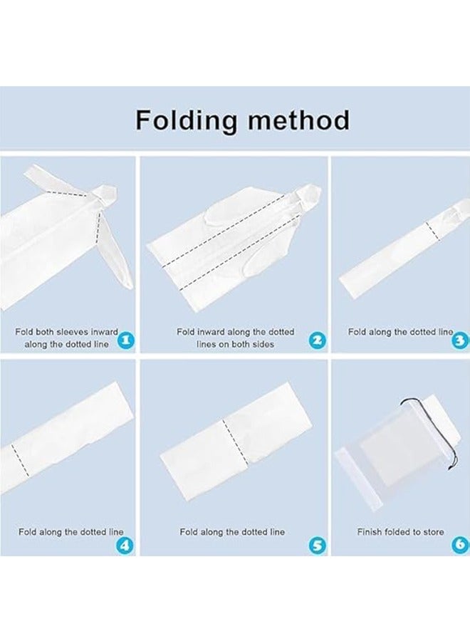 Generic Reusable Rain Ponchos for Kids(Height:110cm-150cm), 2 Pcs Raincoats with Hood and Sleeves for Boys and Girls  - Image 5