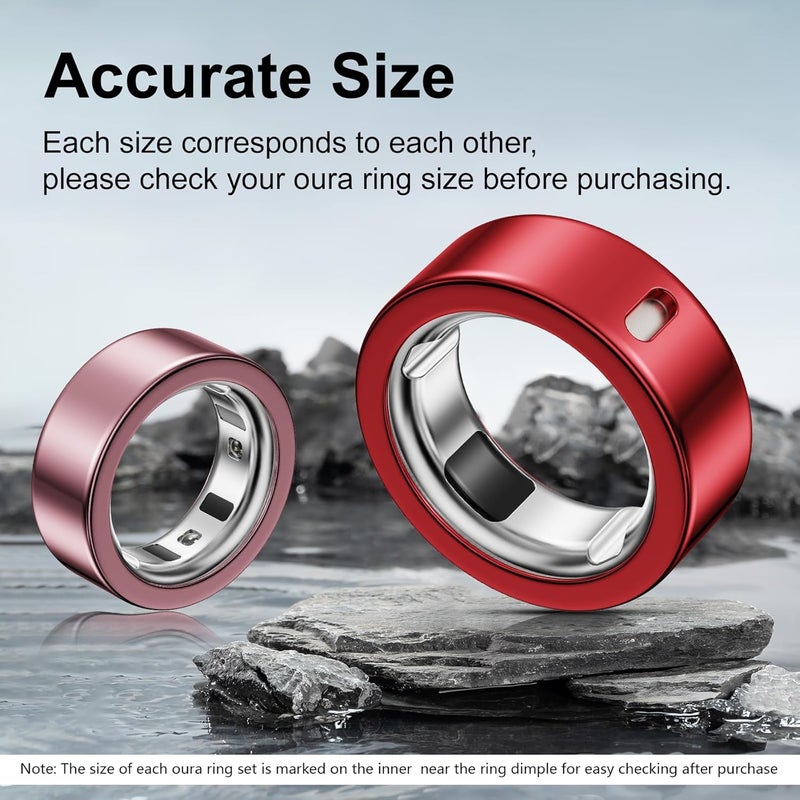 Hexasider 5 Pack Ring Cover Compatible with Oura Ring Gen 4/Oura Ring Gen 3 Horizon/Heritage, Elastic TPU Case for Oura Ring Protector Accessories for Oura Size 8 - Image 2