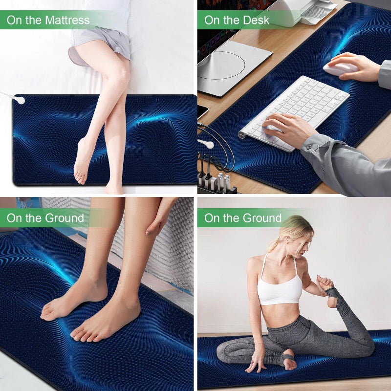 Knocoka Grounding Mat with Grounding Cord, Anti-Static Earthing Pad for Home & Bed Use, Non-Slip Soft Conductive Mat (Queen, 60"x27") - Image 5