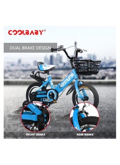 Cool Baby 16 inch Kids Bike with Handbrake and Basket with Training Wheels and Fenders Princess Bike  - Image 4