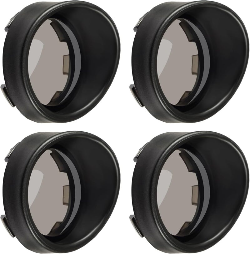 PBYMT Smoke Turn Signal Lens Cover with Black Visor 2" Bullet Visor-Style Bezels Compatible for Harley Touring Softail Dyna Road King Street Glide Road Glide Custom Cruiser Sportster 2000-2024 (4pcs) - Image 1