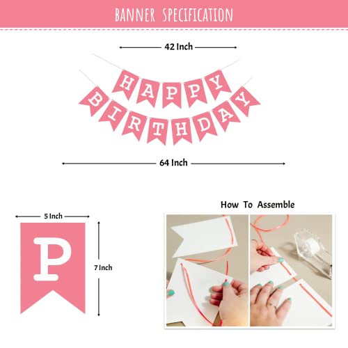 SpecialYou.in Special You Pastel Color Theme Birthday Decoration Items for girls, Balloon along with Pink Happy Birthday Banner, Balloon flower Clip and arch tape - 67 Items - Image 4