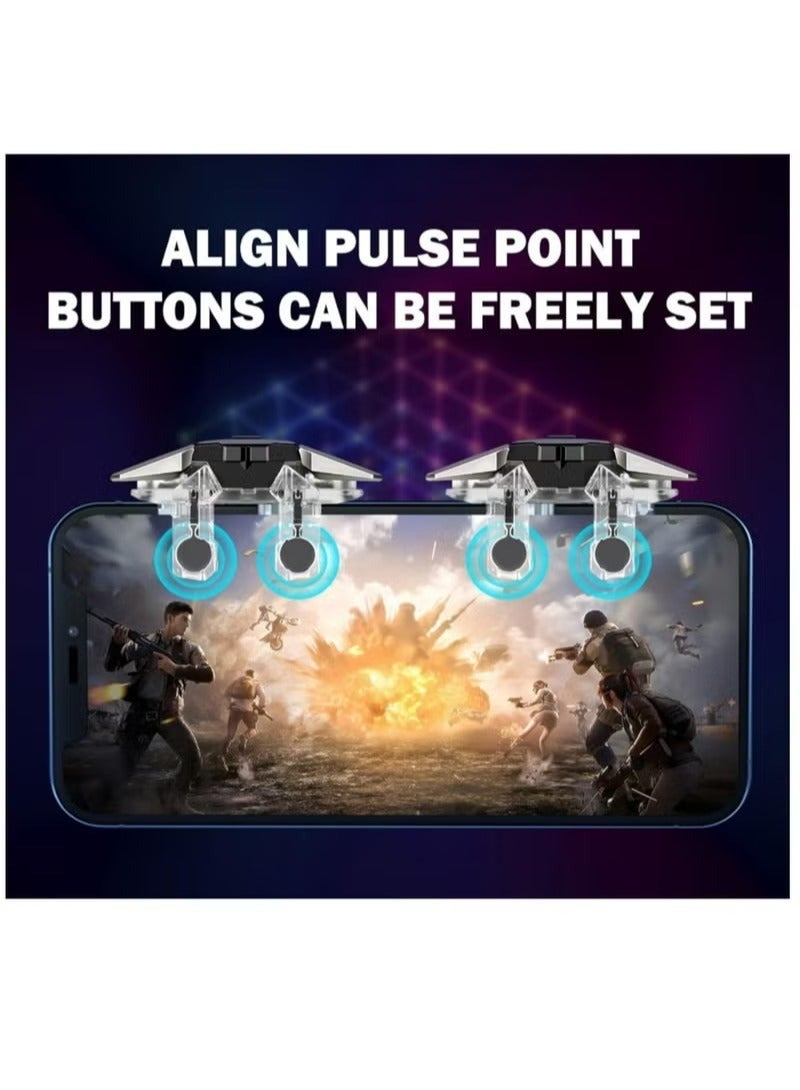 Mobile Game Controller Trigger, 6-Finger Sensitive Shoot & Aim Buttons for PUBG, Survival Rules, and Knives Out - Image 3