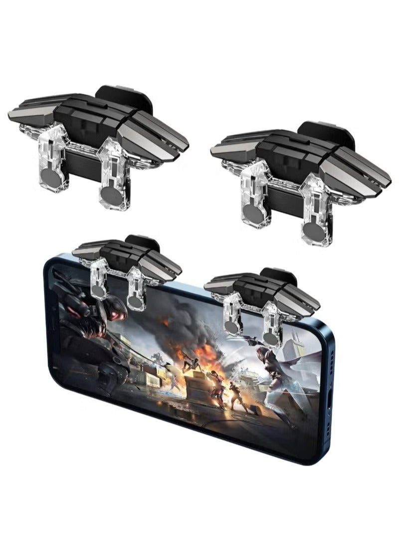 Mobile Game Controller Trigger, 6-Finger Sensitive Shoot & Aim Buttons for PUBG, Survival Rules, and Knives Out - Image 1