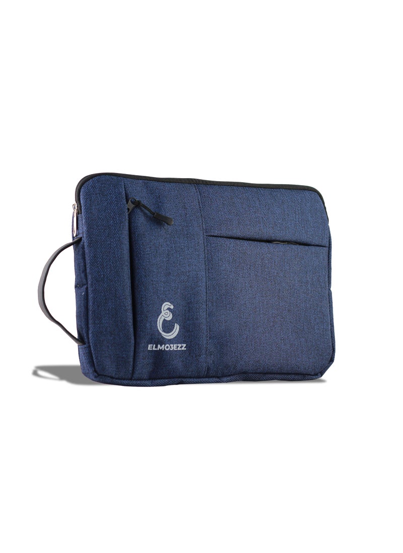 Laptop Sleeve Bag Compatible with MacBook Air/Pro, 13-13.3/14 inch Notebook, Compatible with MacBook Pro 14 inch M3 M2 M1 Chip Pro Max 2024-2021, Polyester Case with Pocket (Blue)