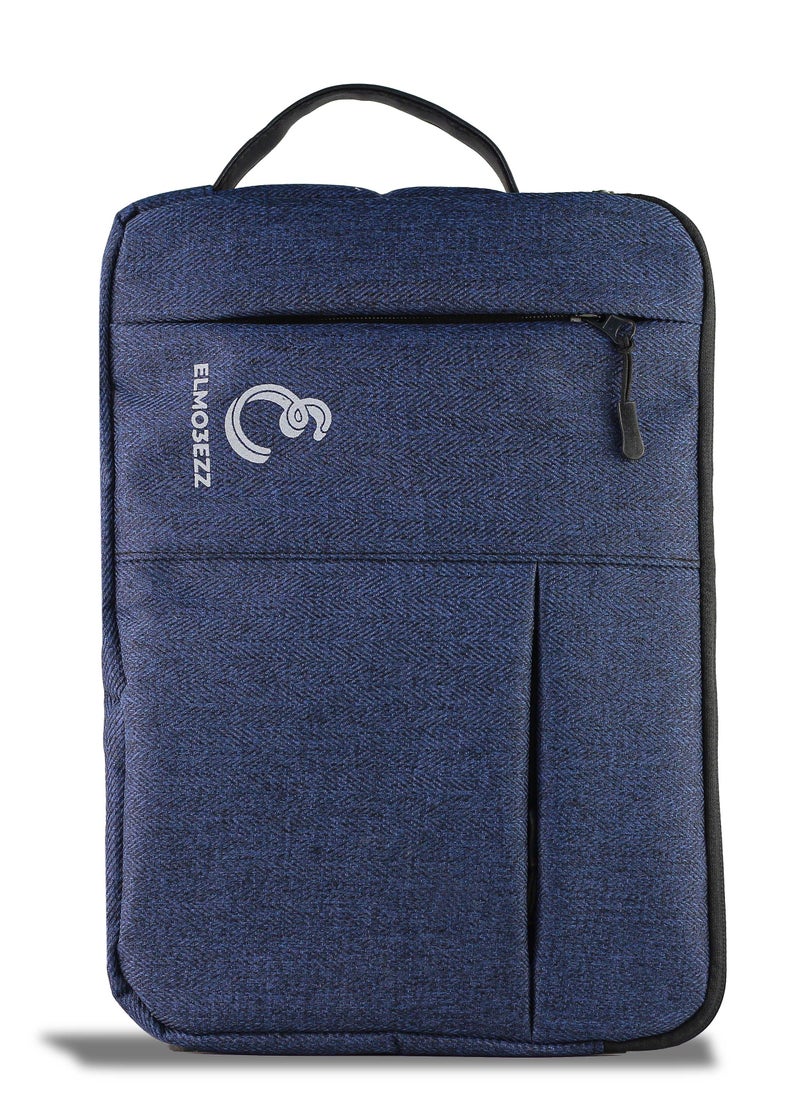 Laptop Sleeve Bag Compatible with MacBook Air/Pro, 13-13.3/14 inch Notebook, Compatible with MacBook Pro 14 inch M3 M2 M1 Chip Pro Max 2024-2021, Polyester Case with Pocket (Blue)