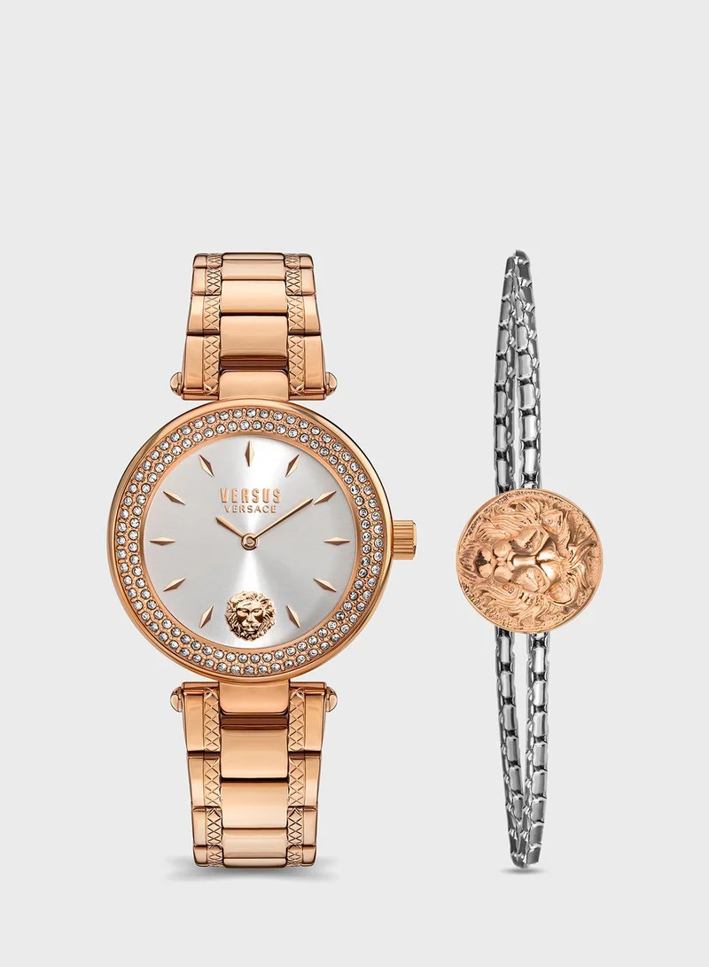VERSUS VERSACE Steel Strap Analog Watch
