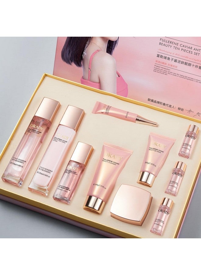 ايه اي اس تي اتش تي ايه ان واي مجموعة العناية بالبشرة المضادة للشيخوخة من AESTHTANY للنساء، مرطبة ومجددة، للعناية بالبشرة، روتين يومي للعناية بالبشرة (10 قطع) - Image 1