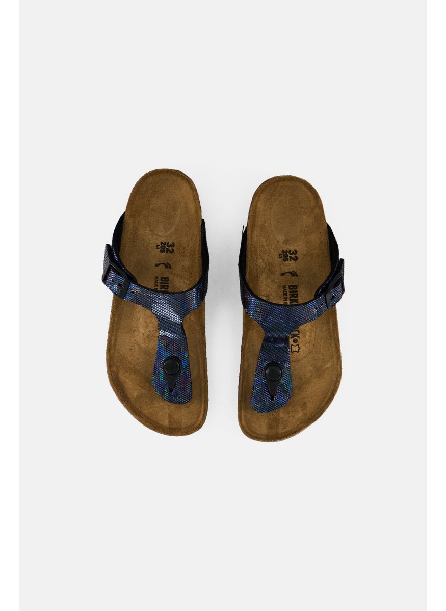 BIRKENSTOCK Kids Girl Slip On Cork Sandals, Multicolor  - Image 3