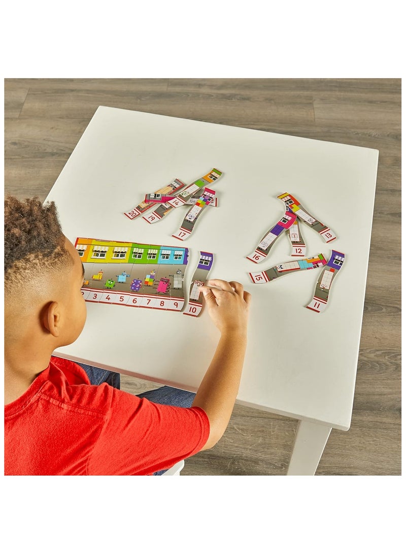 Learning Resources Numberblocks Sequencing Puzzle Set, Numberblocks Jigsaw Puzzle, Maths Jigsaw Puzzle, 10 Double-Sided Educational Puzzles in a Box (20 Puzzles), Ages 3+  - Image 3