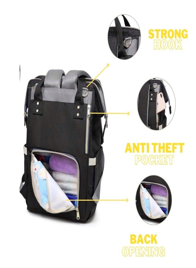 THE MAXIMUS Maximus Stylish Babies Diaper Bags for Mothers - Economical Version|6 Month Warranty (Black) - Image 3