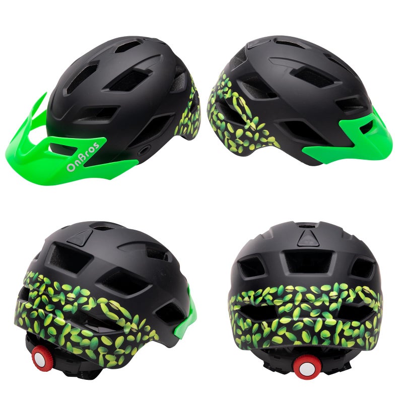 OnBros Kids Bike Helmet - Bike Helmets for 5-14 Boys or Girls with Visor, Children Bicycle Helmet for Skateboard Mountain Scooter Road Cycling, Lightweight and Adjustable 50-57CM - Image 2