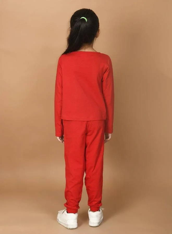 ليل بيكس طقم بلوزة بطبعة لا يهم مع بنطلون رياضي