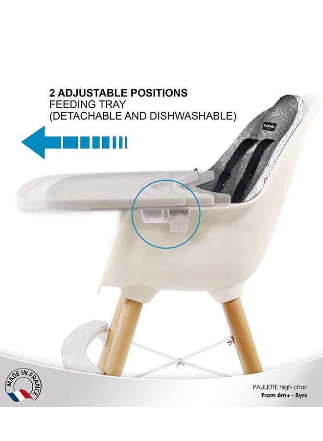 Nania 2 In 1 Paulette Highchair With Reversible Cushion - Typo - Image 5