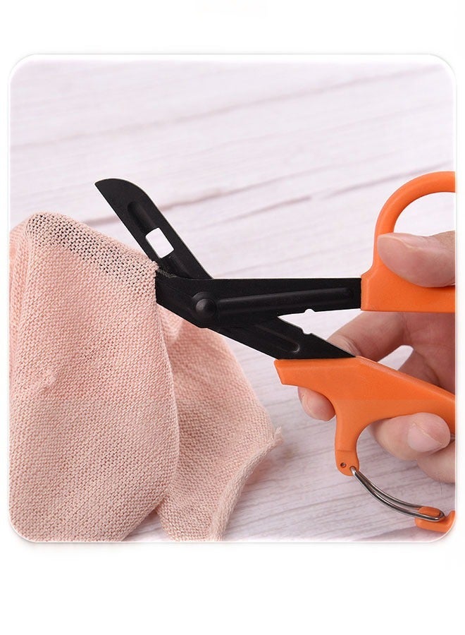 1 PCS Trauma Scissors Bandage Scissors Utility Bandage Fire Rescue Cut Scissor for Nurses Emergency Room First Aid Scissors(Orange) - Image 2