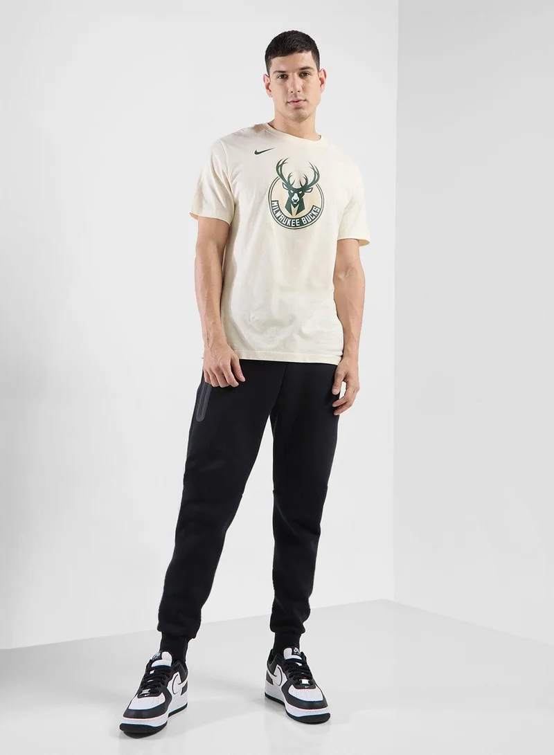 Nike Brown Men's NBA Milwaukee Bucks Essential T-Shirt for Men | Best Price UAE