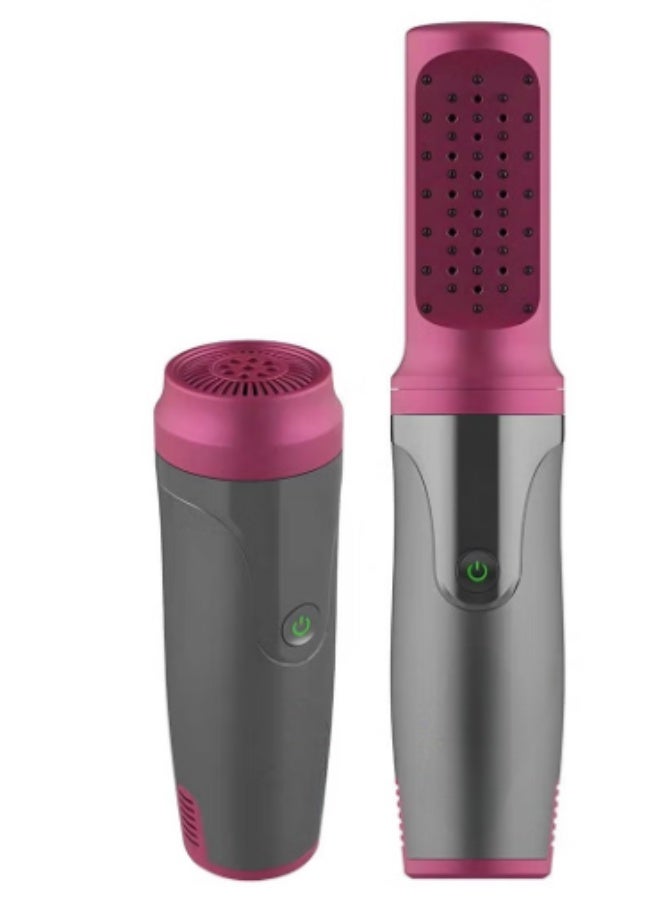 بخون مبخرة كهربائية للشعر برأس قابل لإعادة الشحن عبر منفذ USB، للاستخدام في السيارة والمنزل. مبخرة كهربائية محمولة للشعر والملابس. مبخرة كهربائية وردية اللون على شكل مشط، مناسبة للسيارة والمنزل والملابس. مبخرة كهربائية أصلية للشعر. مبخرة بخور سهلة الحمل مع رأس قابل للتبديل للشعر والأقمشة. - Image 1