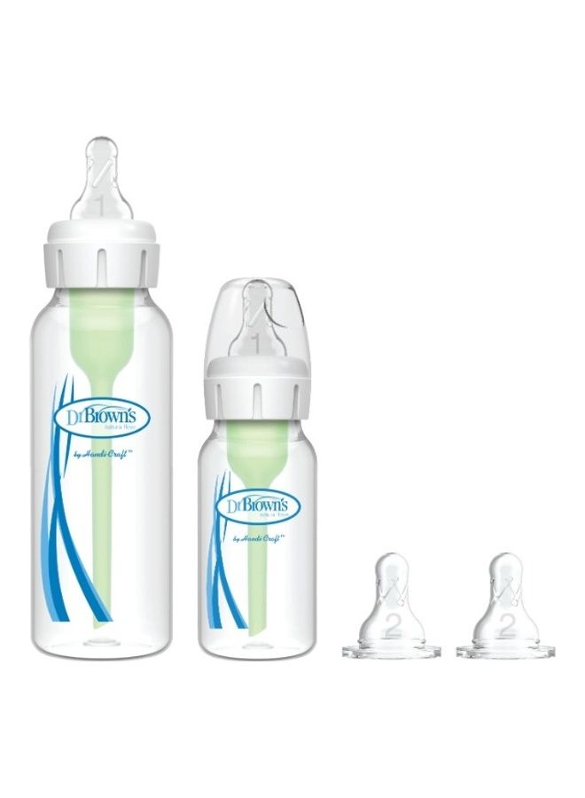 Dr. Brown’s Options+ Anti-Colic Narrow Sampler (1X120 Ml & 1X250 Ml Bottles, 2Xl2 Nipples, 1 Cleaning Brush) - Image 1
