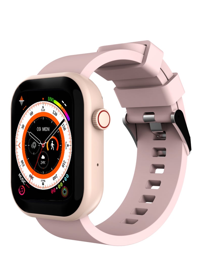 G-Tab GLS1 Smart watch for Women, Bluetooth Calling Smartwatch, 1.75” Full Touch Display, Heart Rate Monitor, Sleep & Fitness Tracker, Menstrual Cycle Tracking, Waterproof, 15-Day Standby, Android & iOS Compatible – Pink - Image 1