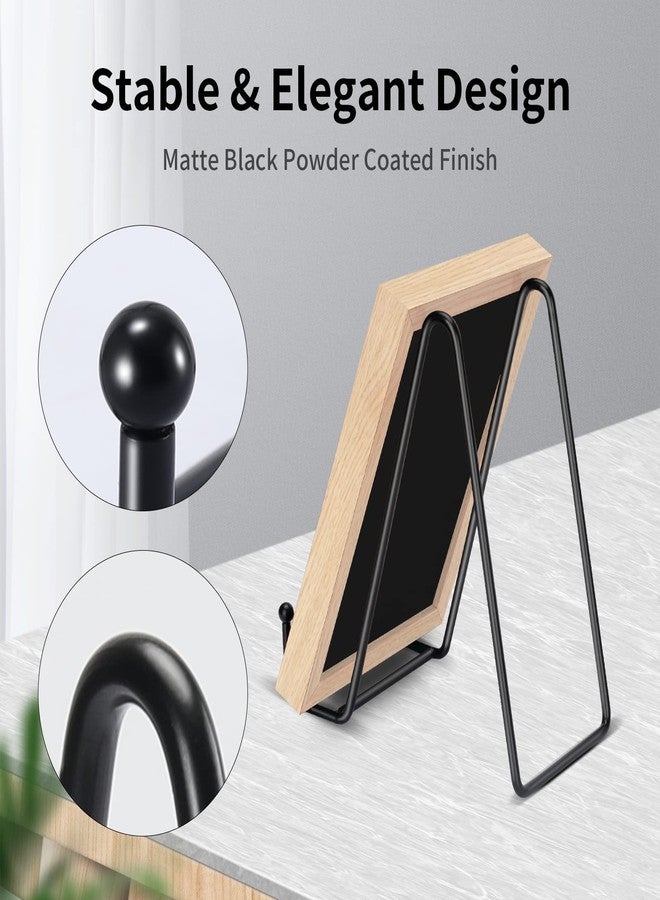 Kruodop 3 Pack 6 Inch Plate Stands for Display, Plate Holder Display Stand, Picture Frame Stand Black Metal Frame Holder Stands for Book,Small Easel,Decorative Plate,Photo and Platter,Tabletop Art - Image 3