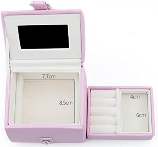 Jewelry Box Simple Double Layer Jewelry Storage Box Large Capacity Earrings Rings Jewelry Organizer,1 - Image 2