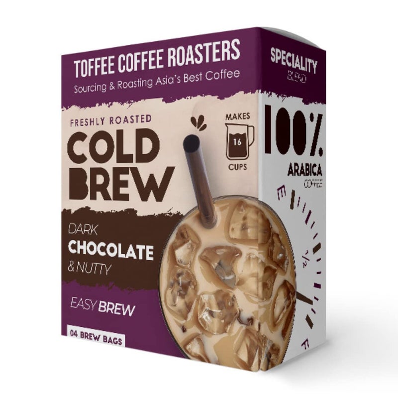 Toffee Coffee Roasters | Easy & Cold Brew Dark Chocolate and Nutty Roasted Coffee Bags | As Seen On Shark Tank | Pack of 8 Bags | 100% Arabica Coffee | Makes 32 Cups of Coffee - Image 1