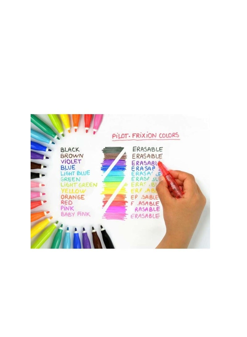PILOT طقم أقلام فريشون القابلة للمسح 12 قطعة - أقلام فريشون الملونة القابلة للمسح - متنوعة، عبوة من 12… - Image 4