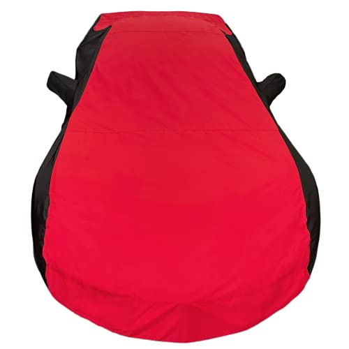 SR1 Performance C7 Corvette Indoor/Outdoor Car Cover - Ultraguard Plus 300 Denier for 2014-2019 Stingray, Z51, Z06, Grand Sport (Red/Black) - Image 5