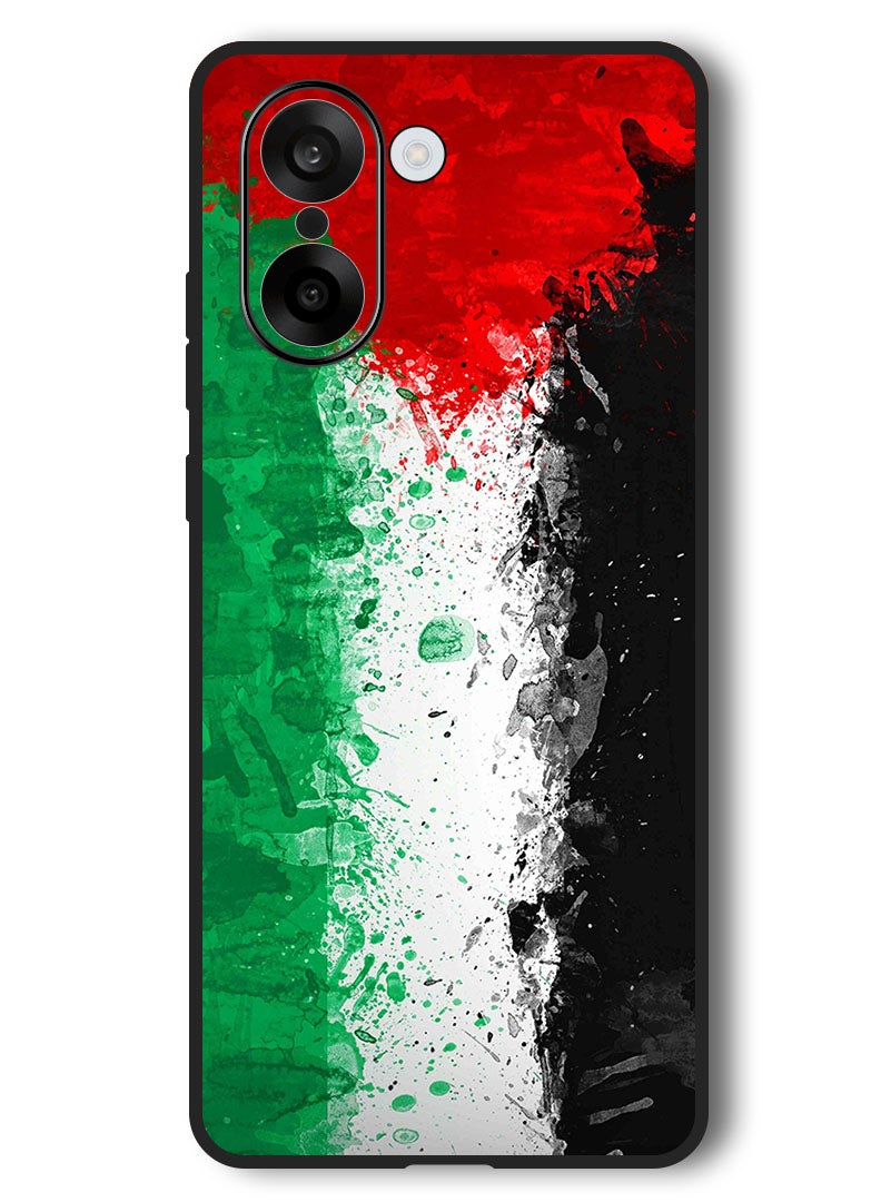 Theodor Case Compatible with OnePlus Nord CE 5 6.77 Inch Protection Shockproof Bumper Cover Palestine Flag 1 - Image 1