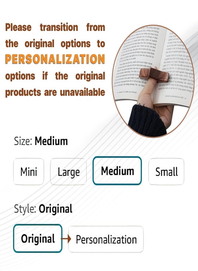 WACANTIC Walnut Book Page Holder, Smooth Finish Wood Book Holder for Reading, Ideal Book Reader Gifts & Reading Accessories,Book Worm Gifts for Women, Thumb Book Page Holder (Medium) - Image 4