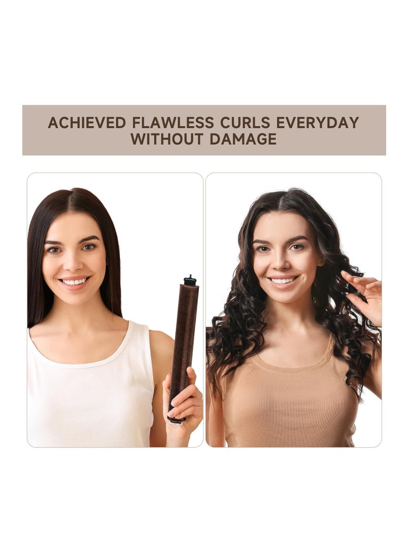Premify 4 Pcs Jumbo Heatless Hair Curler - Satin Covered Heatless Hair Curlers Rollers for Long & Short Hair | No Heat Flexi Rods for Heatless Curls for All Hair | Hair Curlers To Sleep in - Image 2