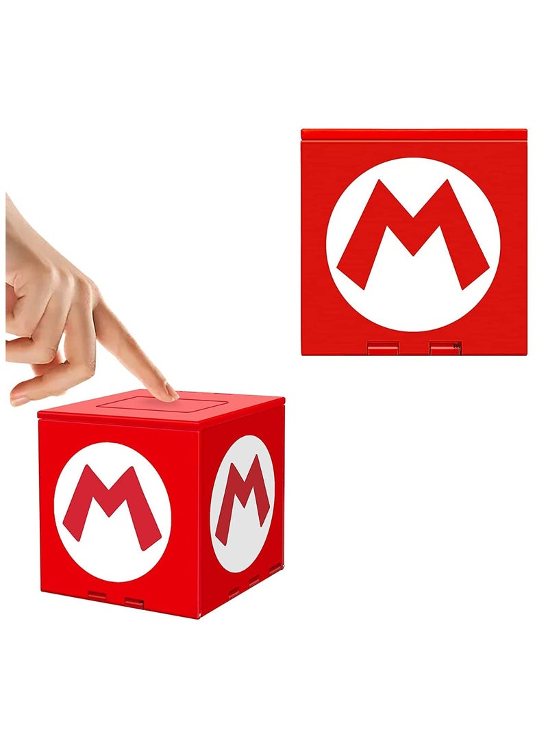 SOLARAE Game Card Case Compatible with Nintendo Switch,Extra Large Capacity Switch Game Case,Upgraded 41 Slots Switch Game Card Storage Box,Press to Unfold Fun Switch Card Case (M Red) - Image 4