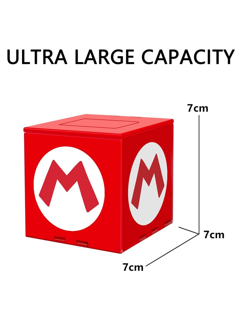 SOLARAE Game Card Case Compatible with Nintendo Switch,Extra Large Capacity Switch Game Case,Upgraded 41 Slots Switch Game Card Storage Box,Press to Unfold Fun Switch Card Case (M Red) - Image 2