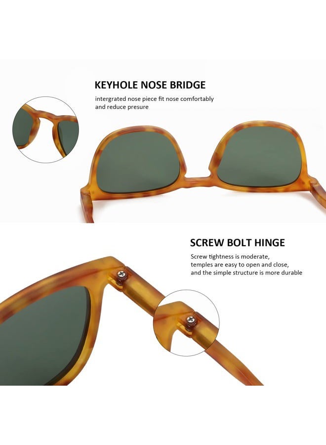 ZENOTTIC Polarized Sunglasses for Women Men: Retro Shades Round | Square Frame UV Protection 2 Pack - Image 5