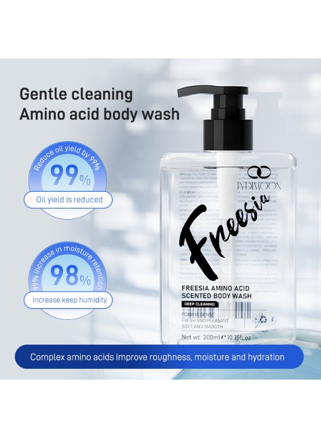 LYDIMOON Freesia Amino Acid Body Wash Gentle Cleansing Moisturizing & Long-Lasting Fragrance 300ml - Image 2