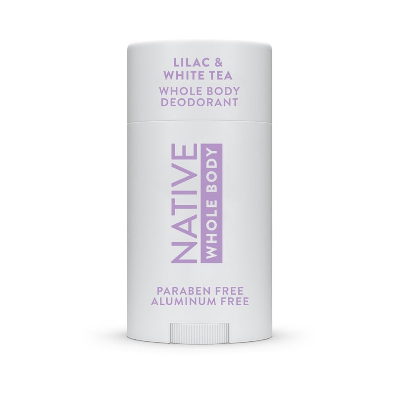 native مزيل عرق طبيعي للجسم بالكامل يحتوي على مكونات طبيعية، مزيل عرق للرجال والنساء | حماية من الروائح لمدة 72 ساعة، خالي من الألمنيوم مع زيت جوز الهند وزبدة الشيا | ليلك وشاي - Image 1