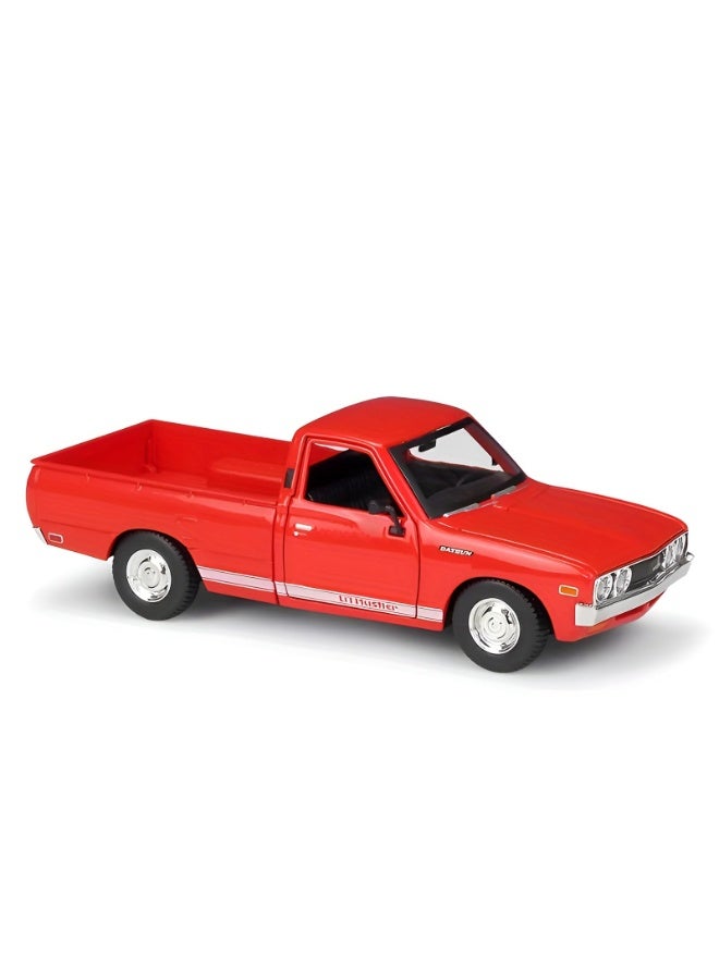 1:24 Scale Die-Cast 1973 Datsun 620 Pickup Car Model | 19cm Collectible Metal Display Truck | Detailed Interior and Exterior | Perfect for Car Enthusiasts and Collectors (Red) - Image 1