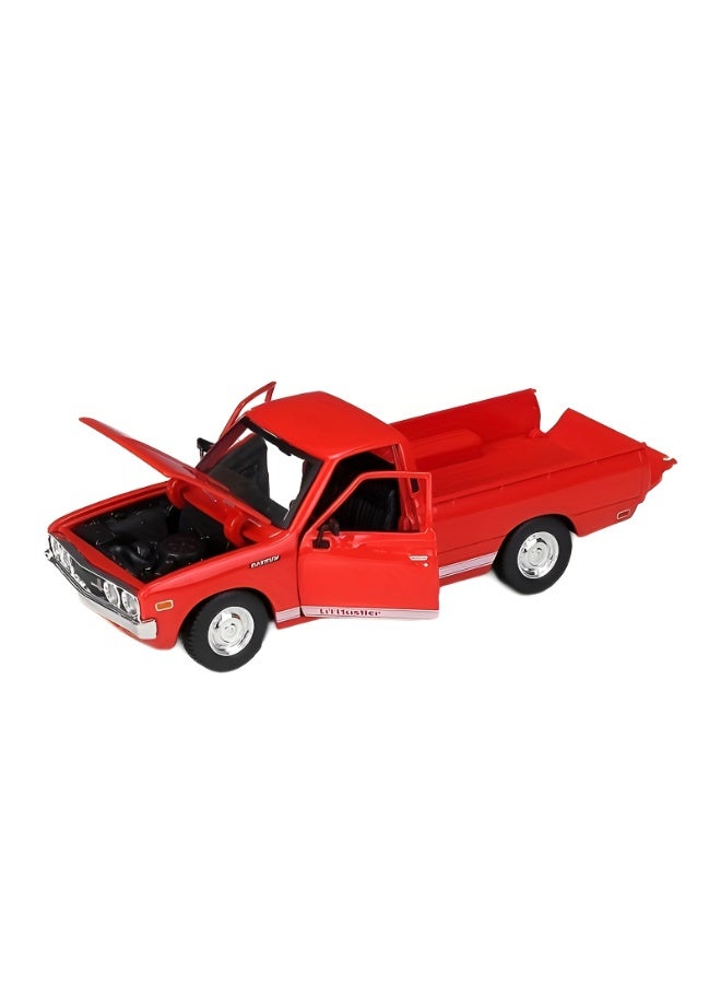 1:24 Scale Die-Cast 1973 Datsun 620 Pickup Car Model | 19cm Collectible Metal Display Truck | Detailed Interior and Exterior | Perfect for Car Enthusiasts and Collectors (Red) - Image 2
